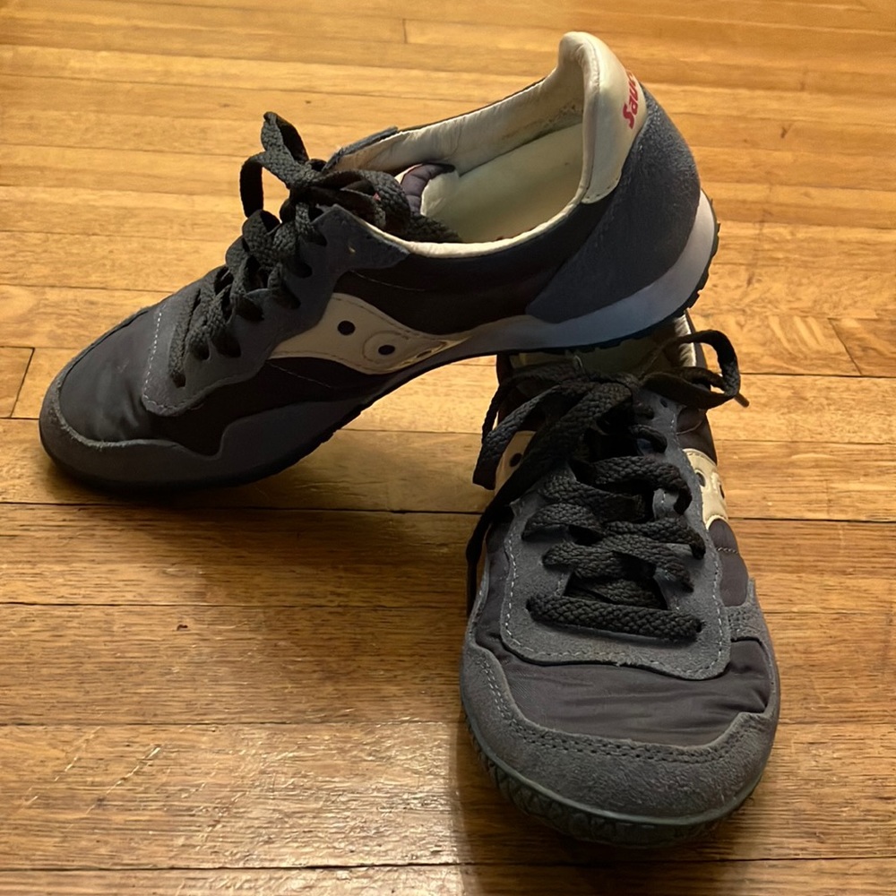 Navy blue Saucony sneakers
